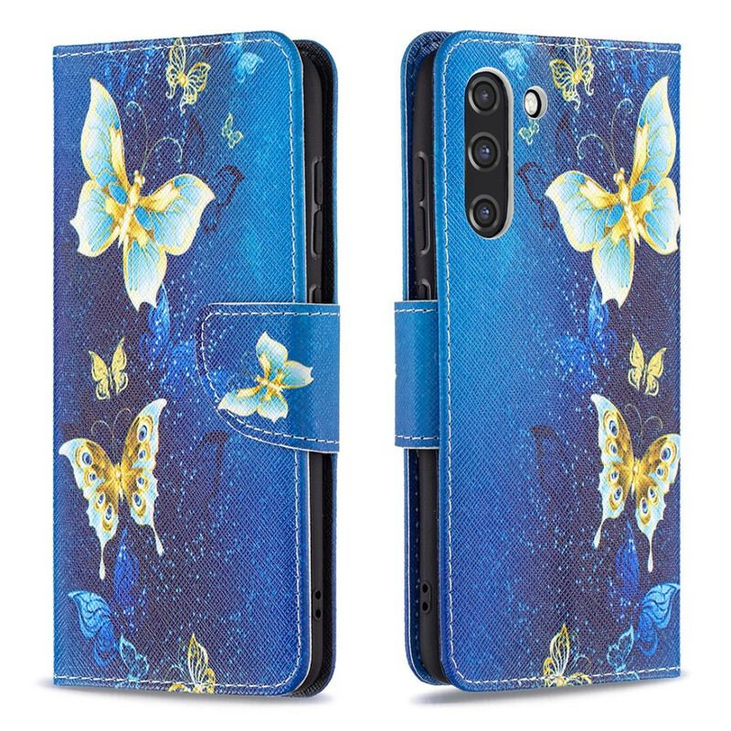 Flip Cover Samsung Galaxy S21 FE Sommerfugle Konger