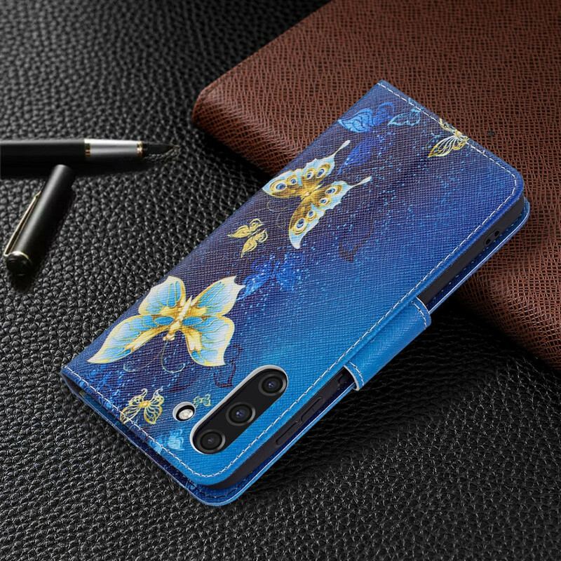 Flip Cover Samsung Galaxy S21 FE Sommerfugle Konger