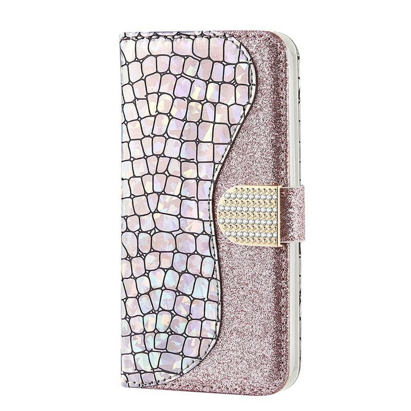 Læder Cover Samsung Galaxy S21 FE Krokodille Diamanter