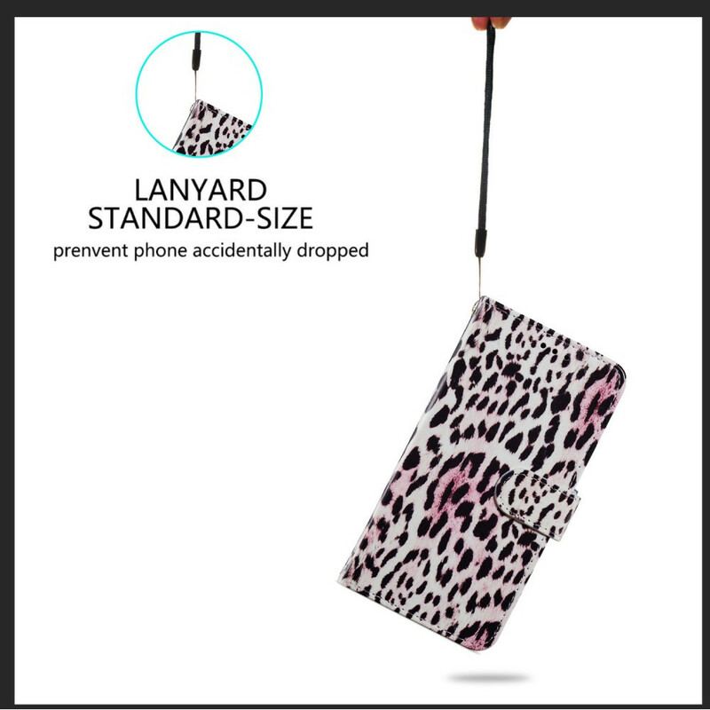 Læder Cover Samsung Galaxy S21 FE Leopard Print