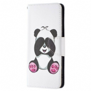 Læder Cover Samsung Galaxy S21 FE Panda Sjov