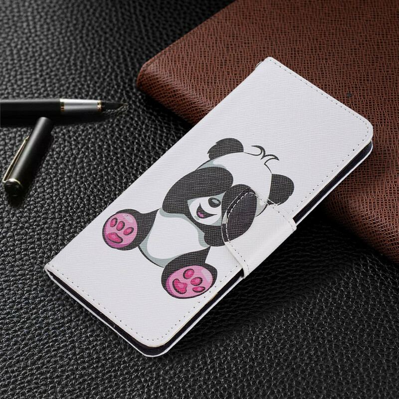 Læder Cover Samsung Galaxy S21 FE Panda Sjov