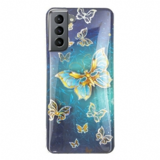 Mobilcover Samsung Galaxy S21 FE Design Sommerfugle