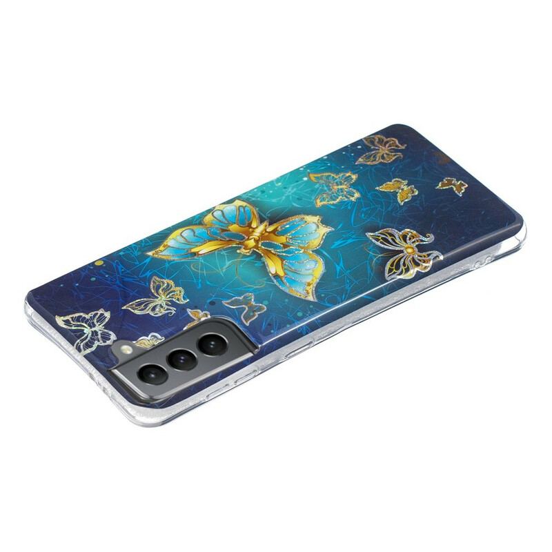 Mobilcover Samsung Galaxy S21 FE Design Sommerfugle