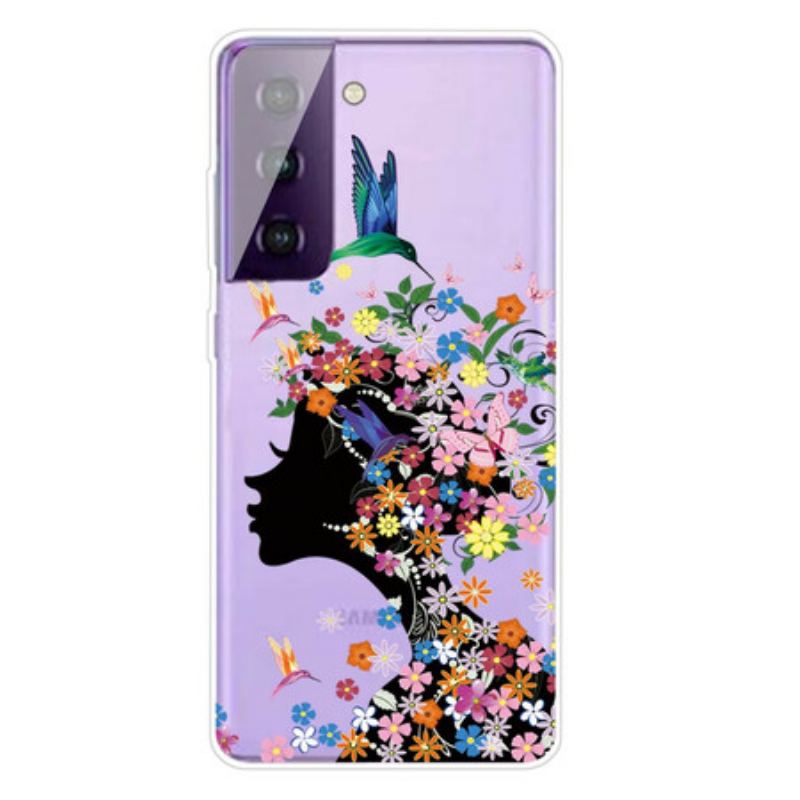 Mobilcover Samsung Galaxy S21 FE Smukt Blomsterhoved