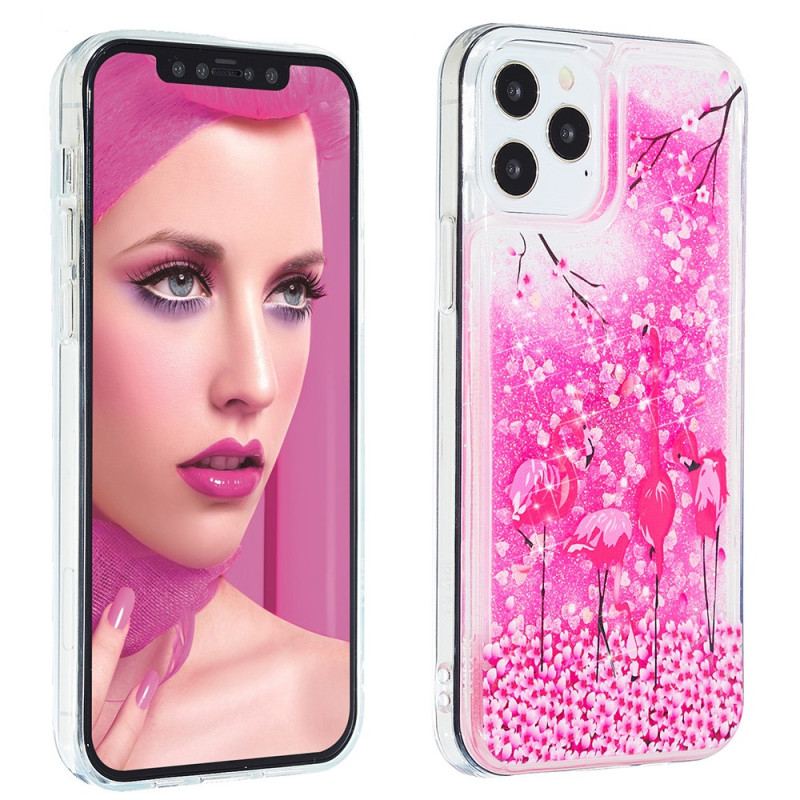 Cover iPhone 15 Pro Max Flamingo Glitter