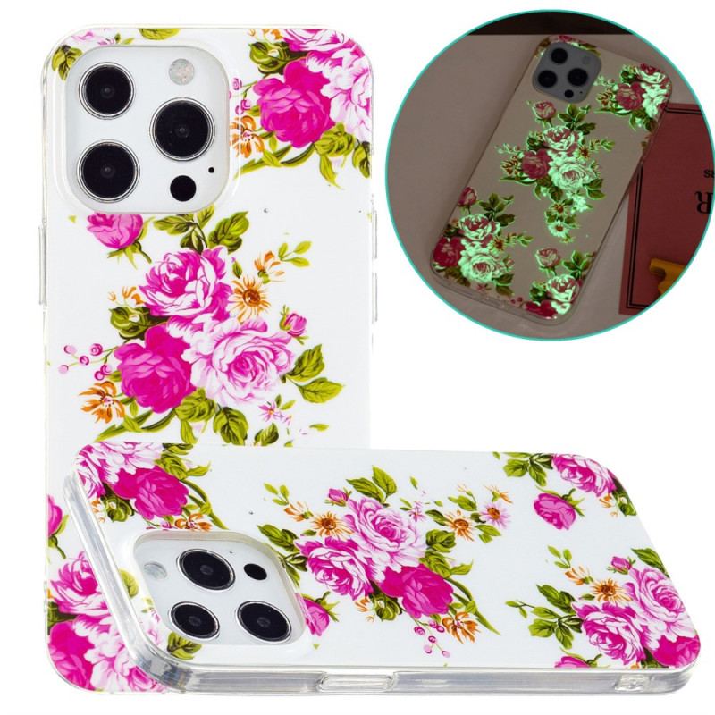 Cover iPhone 15 Pro Max Fluorescerende Blomster