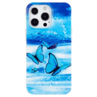 Cover iPhone 15 Pro Max Fluorescerende Sommerfugle