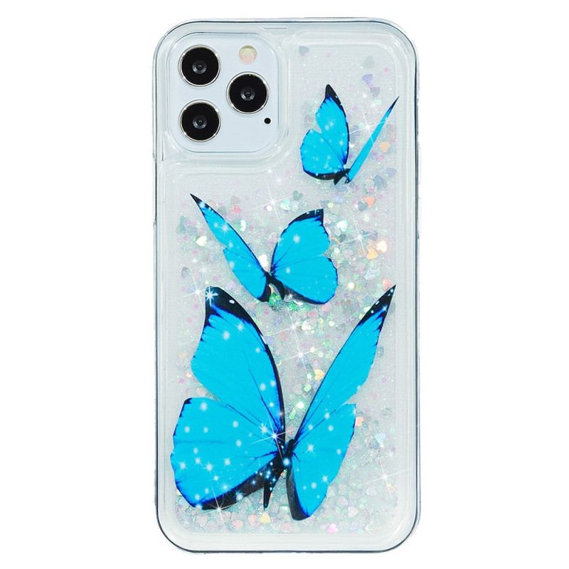 Cover iPhone 15 Pro Max Sommerfugle Glitter