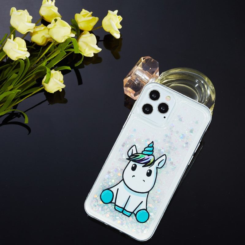 Cover iPhone 15 Pro Max Unicorn Glitter