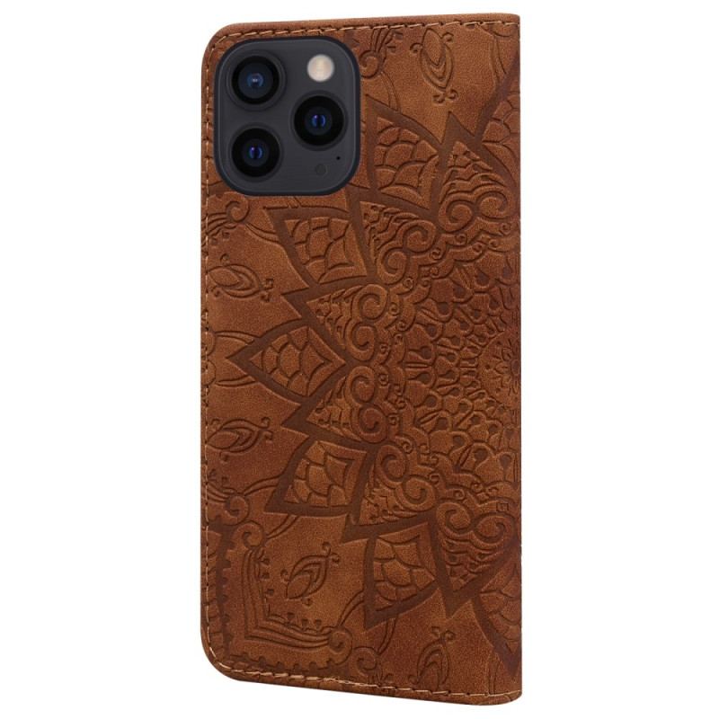 Flip Cover iPhone 15 Pro Max Mandala Tryk