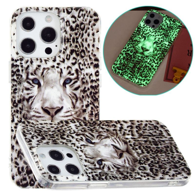 Mobilcover iPhone 15 Pro Max Fluorescerende Leopard