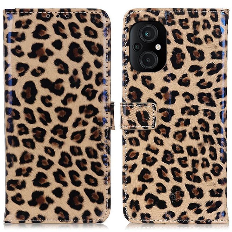 Flip Cover Poco M5 Leopard Hudstil