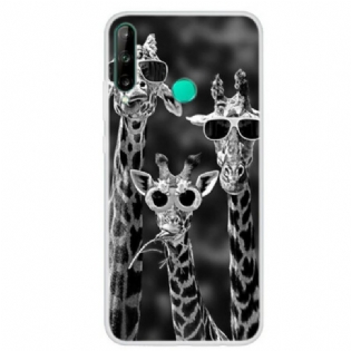 Mobilcover Huawei Y7p Giraffer Med Briller