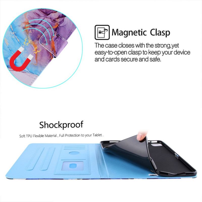 Flip Cover iPad Pro 11" (2022) Stiliseret Marmor