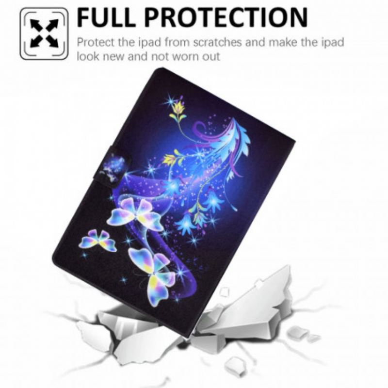 Læder Cover iPad Pro 11" (2022) Magiske Sommerfugle