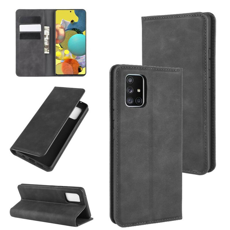 Cover Samsung Galaxy A51 5G Flip Cover Blødt Lædereffekt