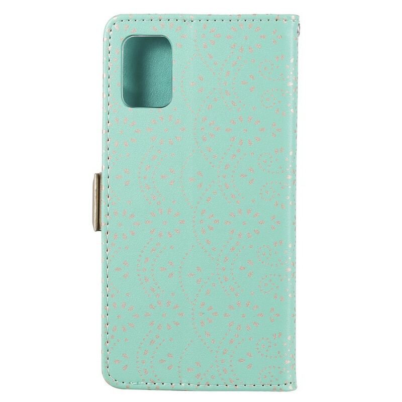 Flip Cover Samsung Galaxy A51 5G Med Snor Blonderrem Møntpung