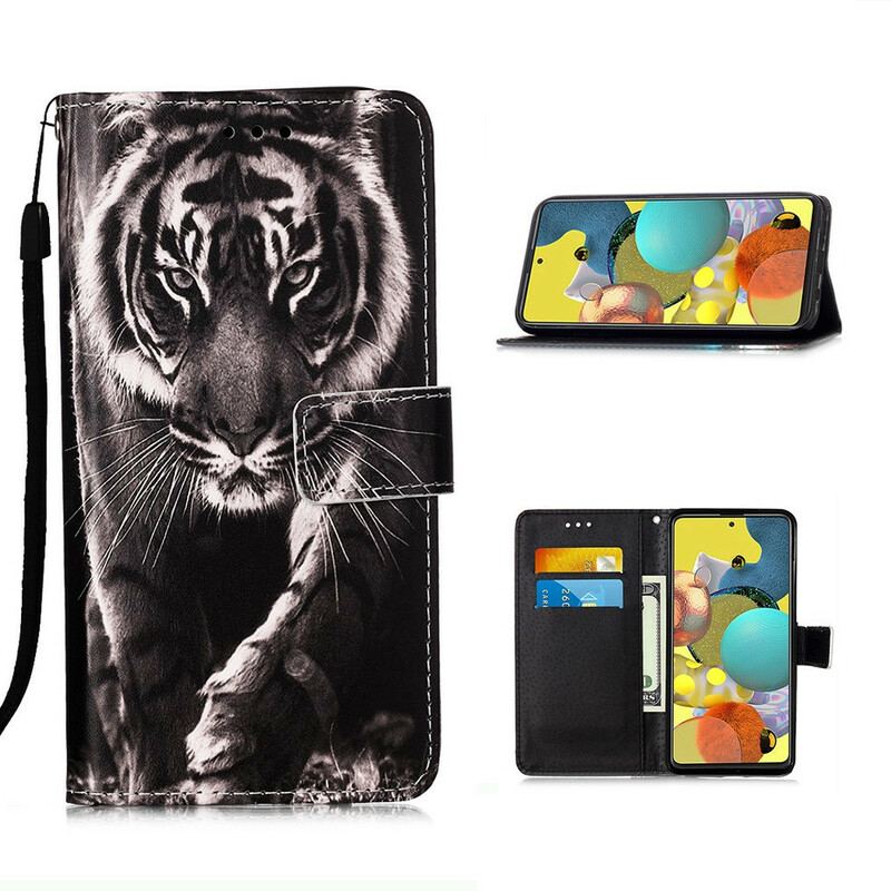 Læder Cover Samsung Galaxy A51 5G Nattiger