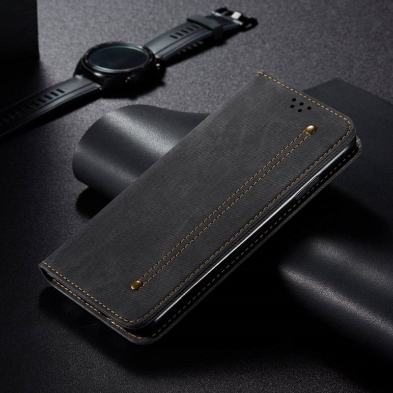 Cover Oppo Reno 7 Flip Cover Denim Stof