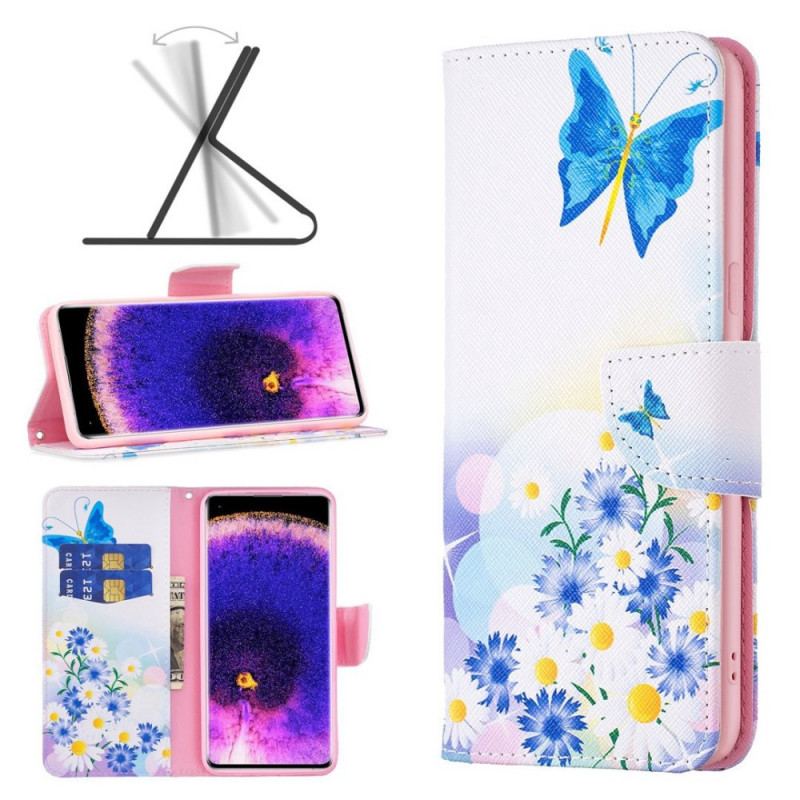 Flip Cover Oppo Reno 7 Akvarel Sommerfugle