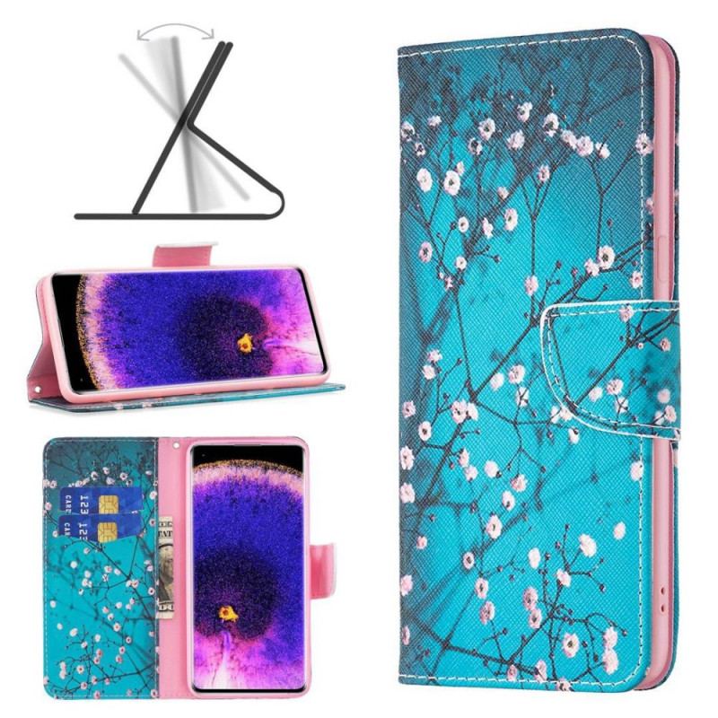 Flip Cover Oppo Reno 7 Blomstrende Grene