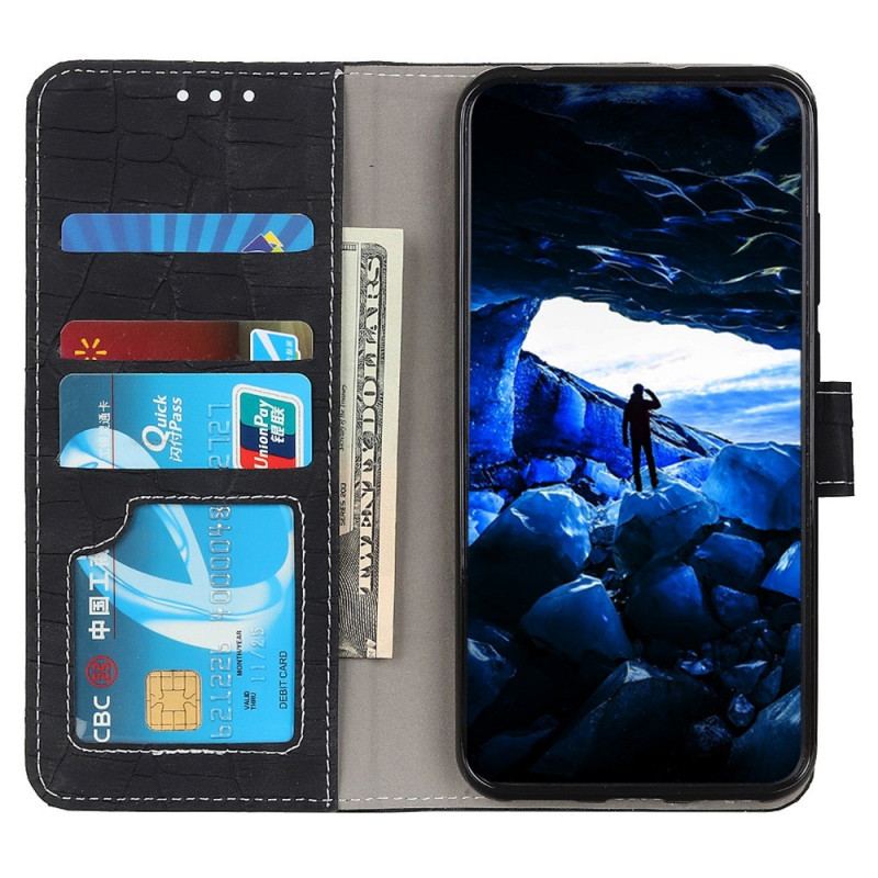 Flip Cover Oppo Reno 7 Krokodillehudstil