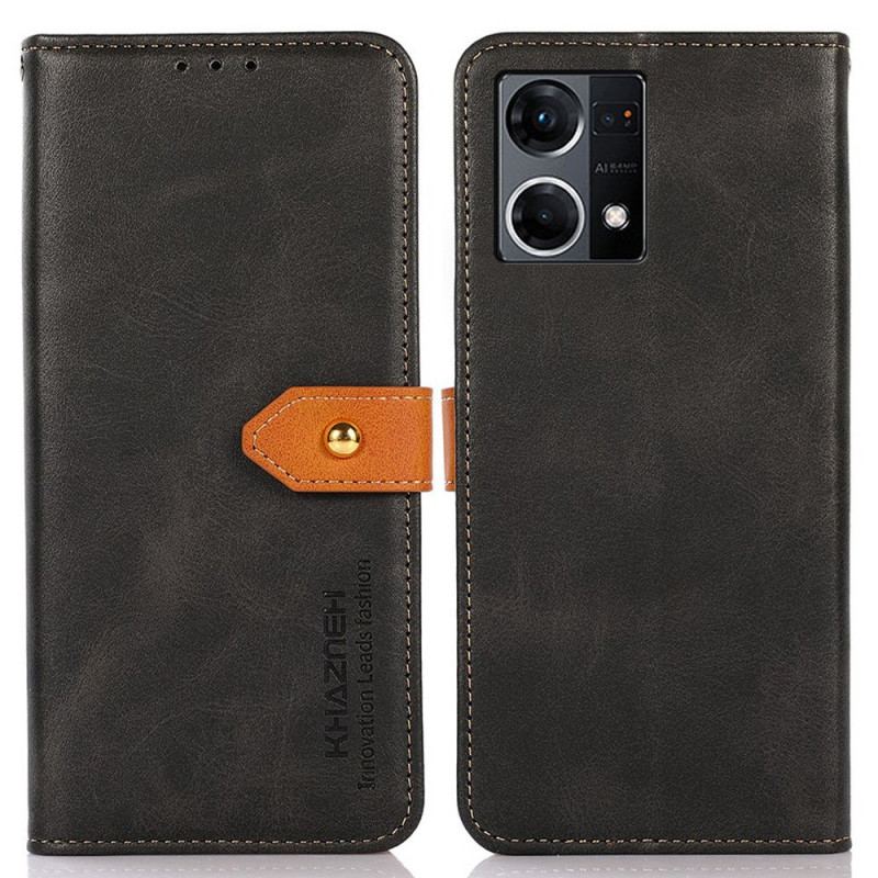 Flip Cover Oppo Reno 7 Med Khazneh-strop