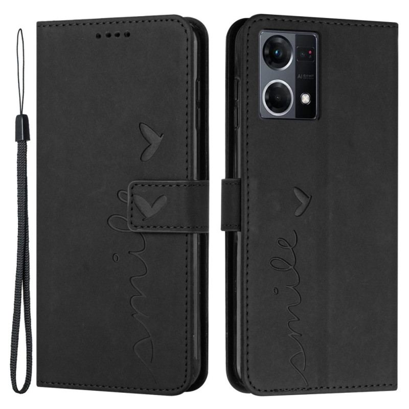 Flip Cover Oppo Reno 7 Smil Med Snor