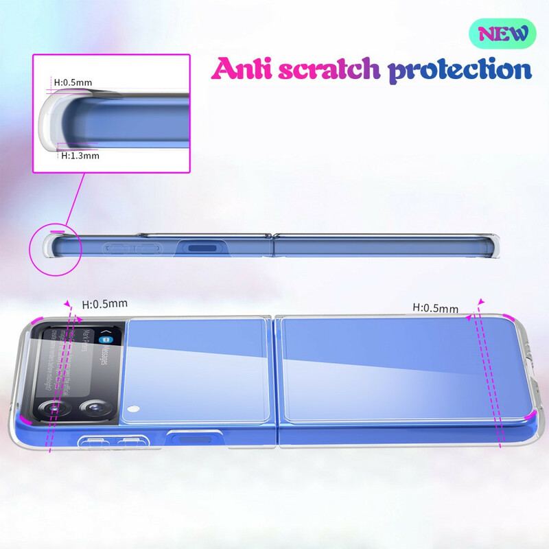 Cover Samsung Galaxy Z Flip 3 5G Flip Cover Gennemsigtig