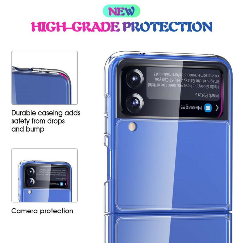 Cover Samsung Galaxy Z Flip 3 5G Flip Cover Gennemsigtig