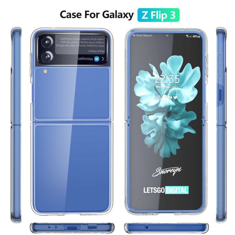 Cover Samsung Galaxy Z Flip 3 5G Flip Cover Gennemsigtig