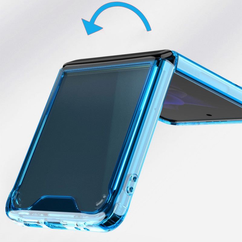 Cover Samsung Galaxy Z Flip 3 5G Flip Cover Gennemsigtig Farvet