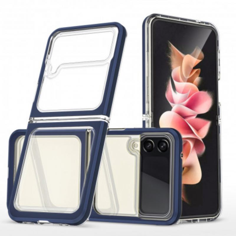 Cover Samsung Galaxy Z Flip 3 5G Flip Cover Hybrid Farvede Kanter