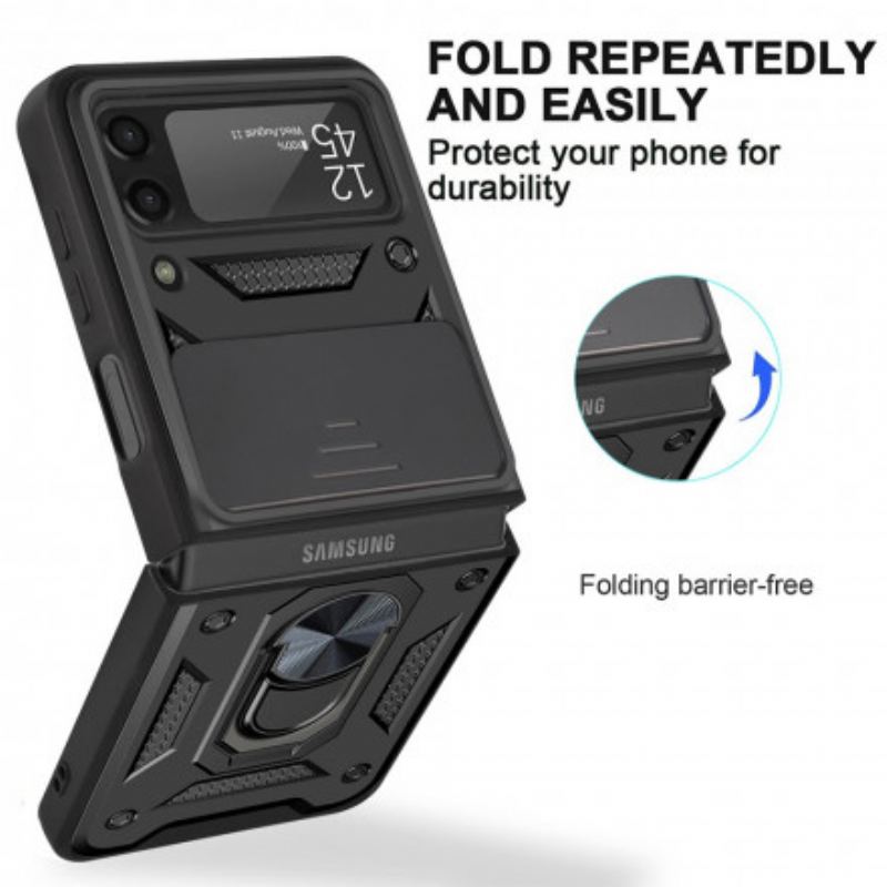 Cover Samsung Galaxy Z Flip 3 5G Flip Cover Hybrid Med Ring-support