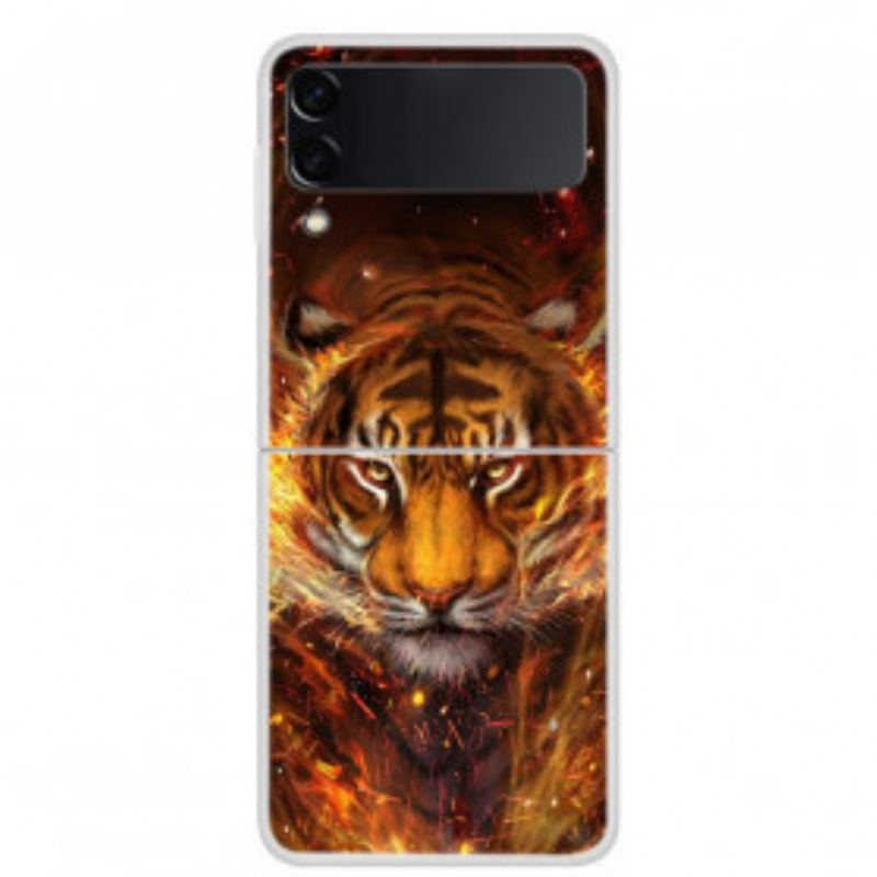 Cover Samsung Galaxy Z Flip 3 5G Flip Cover Ild Tiger