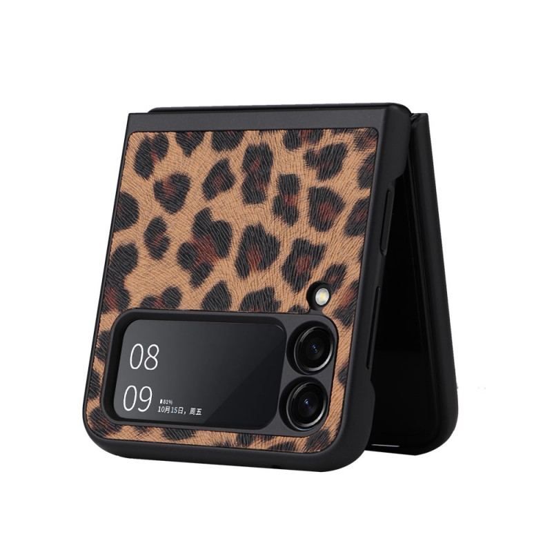 Cover Samsung Galaxy Z Flip 3 5G Flip Cover Leopard