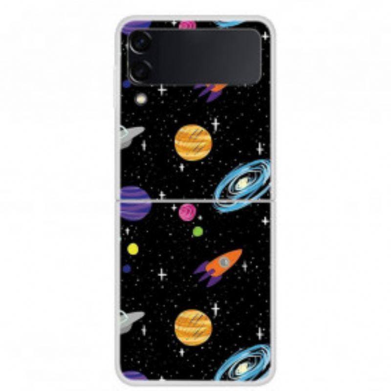 Cover Samsung Galaxy Z Flip 3 5G Flip Cover Planet Galaxy