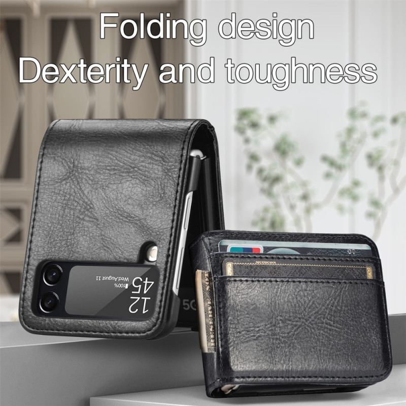 Cover Samsung Galaxy Z Flip 3 5G Punge Etui Flip Cover Stil Læder Pung