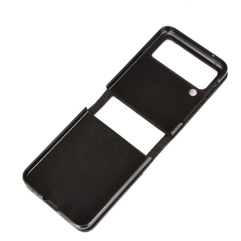 Cover Samsung Galaxy Z Flip 3 5G Flip Cover Style Litchi Læder Kortholder