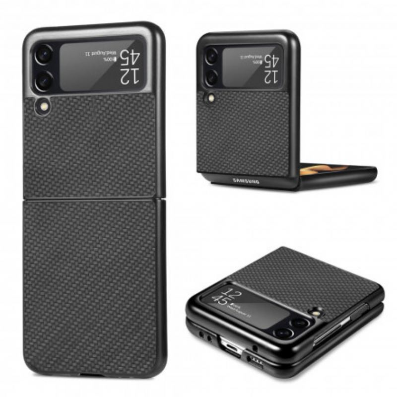 Cover Samsung Galaxy Z Flip 3 5G Flip Cover Tekstureret Kulfiber