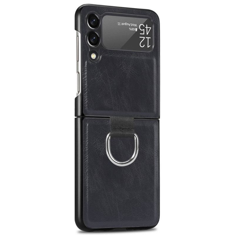 Mobilcover Samsung Galaxy Z Flip 3 5G Flip Cover Vintage Læderstil Med Ring