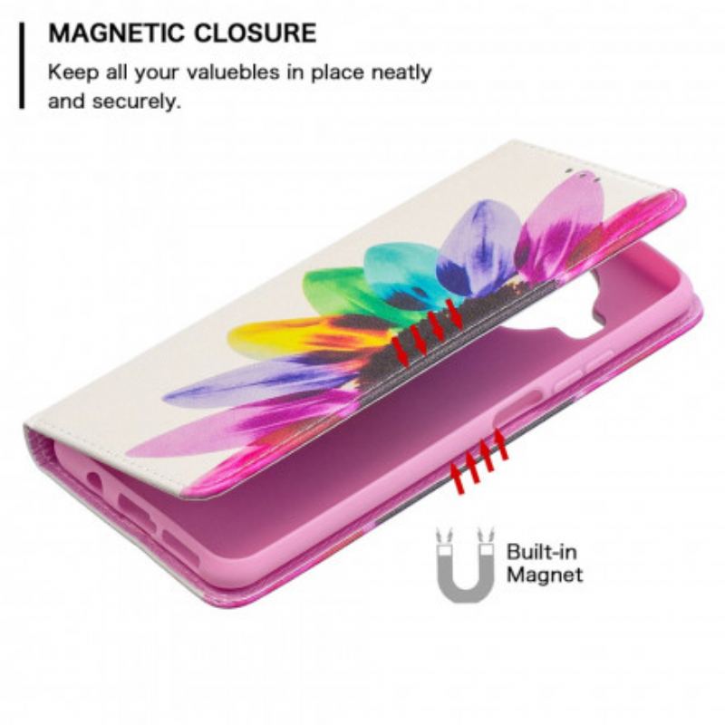 Cover Xiaomi Mi 10T Lite Flip Cover Akvarel Blomst