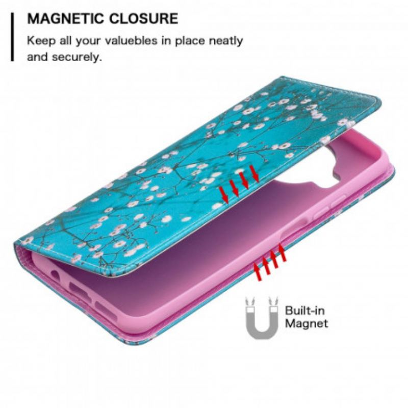 Cover Xiaomi Mi 10T Lite Flip Cover Blomstrende Grene