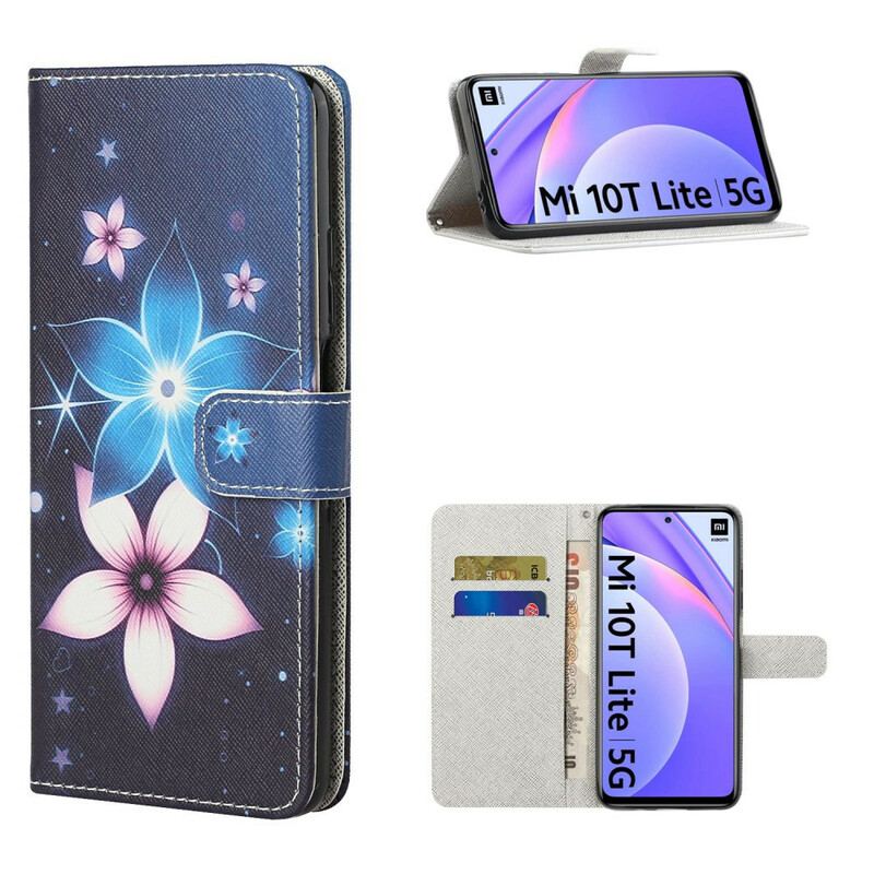 Flip Cover Xiaomi Mi 10T Lite Med Snor Lunar Strap Blomster