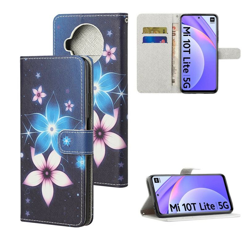 Flip Cover Xiaomi Mi 10T Lite Med Snor Lunar Strap Blomster