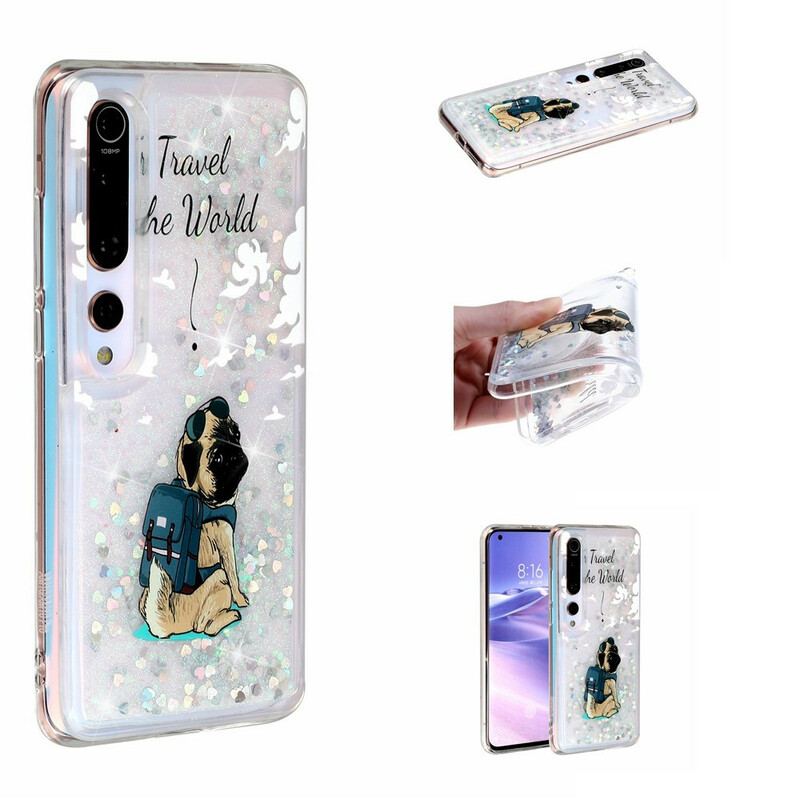 Cover Xiaomi Mi 10 / 10 Pro Glitter Hund