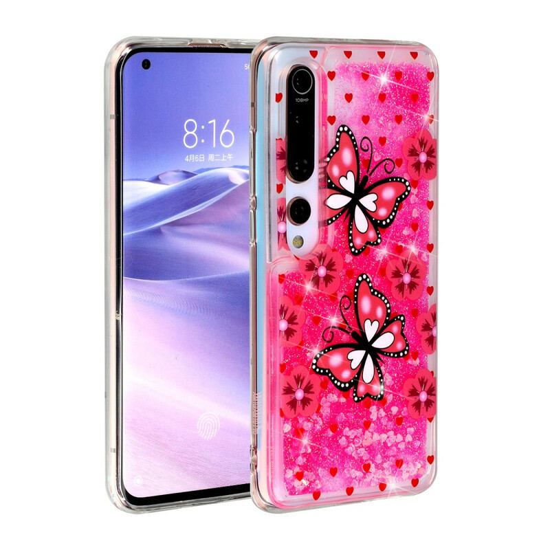 Cover Xiaomi Mi 10 / 10 Pro Pailletter Sommerfugle