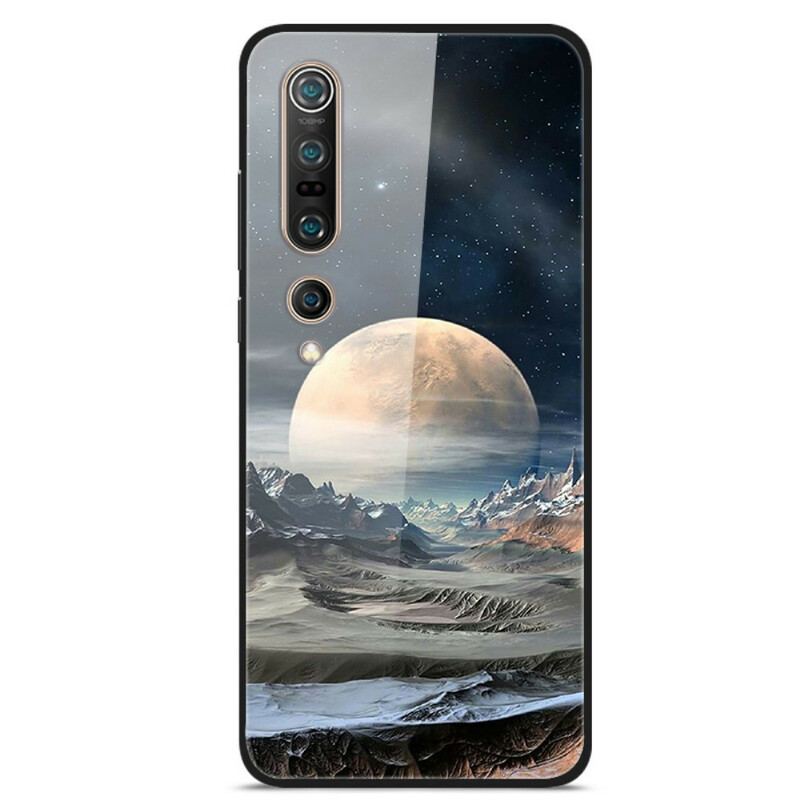 Cover Xiaomi Mi 10 / 10 Pro Space Moon Hærdet Glas