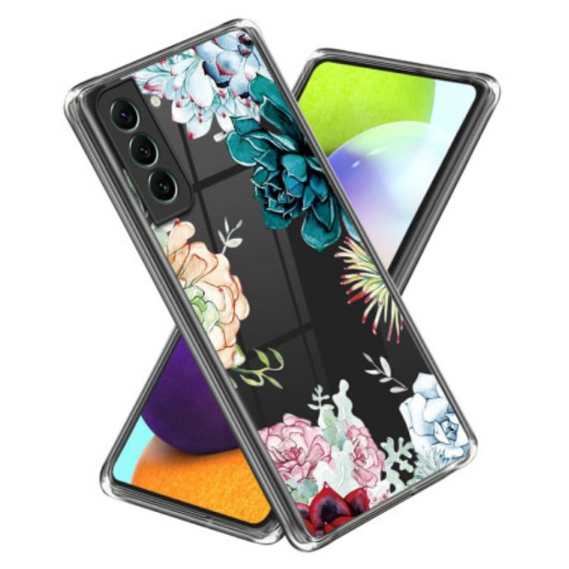 Cover Til Samsung Galaxy S24 5g Gennemsigtig Blomster